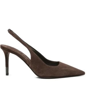 Brunello Cucinelli Spitze Sandalen Mit Monili-Kette - Braun