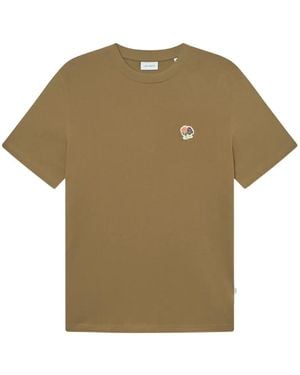 Les Deux Embroidered-Detail T-Shirt - Green
