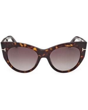 Tom Ford Kristen Cat-Eye Frame Sunglasses - Brown
