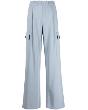 Lorena Antoniazzi Cargo Wide-Leg Trousers - Blue