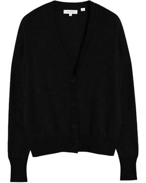 Chinti & Parker Button V-Neck Cardigan - Black