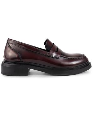 SERGIO MORETTI FIRENZE Polished Leather Loafers - White