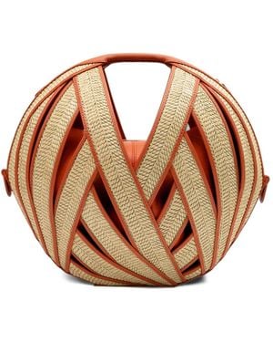 PERRIN Paris Petite Le Panier Raffia Tote Bag - Pink