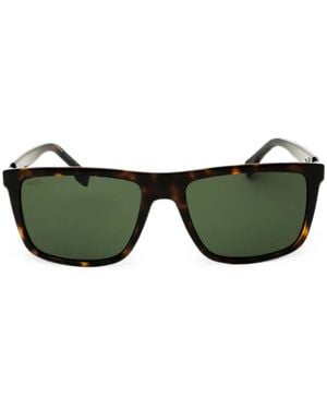BOSS Tortoiseshell-Effect Rectangular-Frame Sunglasses - Green