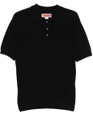 Baracuta Textured Polo Shirt - Black