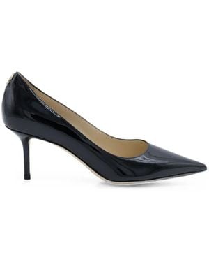 Jimmy Choo Love Patent-Leather Court Shoes - Black