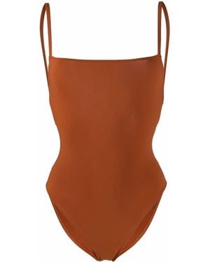 Lido Strap Detail Swimsuit - Brown