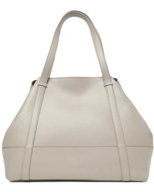 Peserico Bolso De Hombro Itinera Grande De Piel Con Aplique Monili - Neutro