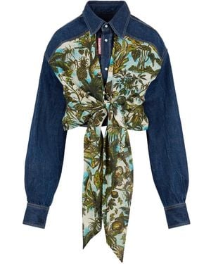 DSquared² Monkey Business Denim Shirt - Blue