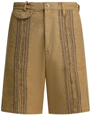 Kapital Studded Panel Shorts - Green