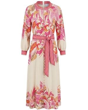 Hale Bob Belize Floral-Print Belted Maxi Dress - Red