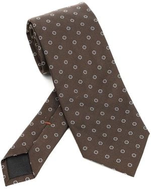 ZEGNA Corbata con motivo floral - Gris