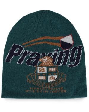 PRAYING Crest Beanie Hat - Green