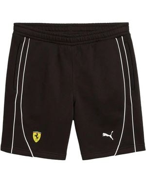 PUMA X Scuderia Ferrari Race Logo-appliqué Track Shorts - ブラック