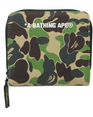 A Bathing Ape Cartera Abc Camo - Verde