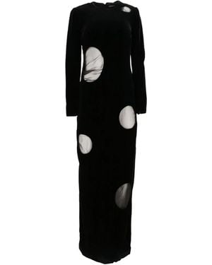 Tom Ford Cut-Out Long-Sleeve Maxi Dress - Black