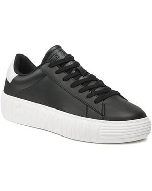 Tommy Hilfiger Leather Trainers - Black