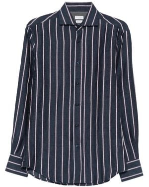 Brunello Cucinelli Chemise Rayures - Bleu