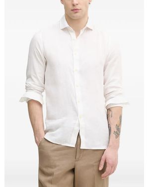 Benetton Long-Sleeve Button-Up Shirt - White