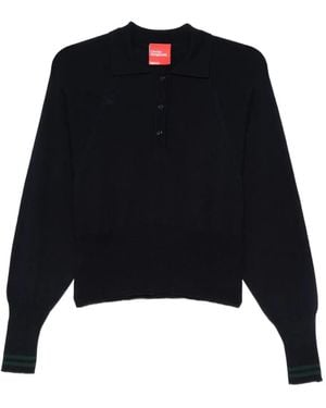..,merci Button Polo Shirt - Black