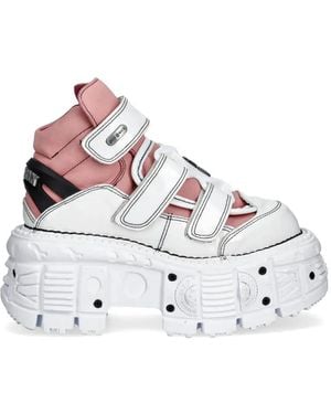 New Rock Botas M-TANK008-C6 con plataforma - Blanco