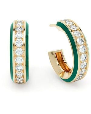 LOEV 18kt Eternity Gelbgoldohrringe mit Diamanten - Blau