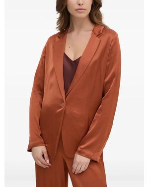 Benetton Buttoned Blazer - Orange
