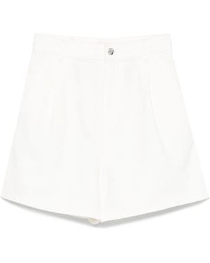 Liu Jo Pleat-Detail Shorts - White