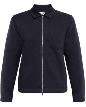 Samsøe & Samsøe Sweat Sahannes À Poche Poitrine Zippée - Blue