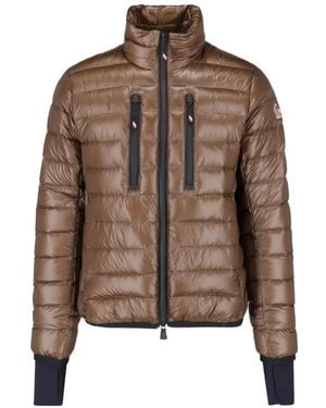 Moncler Quilted High-Neck Jacket - Brown