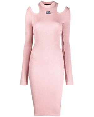 Versace Jeans Couture Cut-Out Knitted Dress - Pink