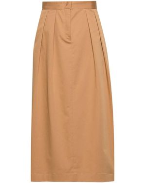 Fabiana Filippi Pleat-Detailing Maxi Skirt - Natural