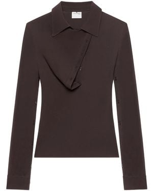 Courreges Oblique Poloshirt - Bruin