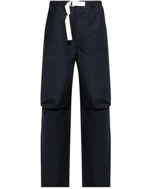 Jil Sander Belted Trousers - Blue