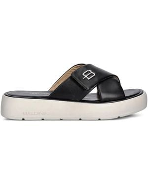 Baldinini Cross-Strap Platform Sandals - Black