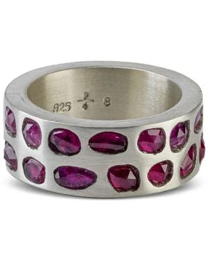 Parts Of 4 Sterling Sistema Ruby Ring - Grey