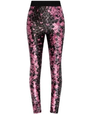 Versace Jeans Couture Print-Detail Leggings - Red