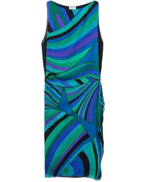 PUCCI Iride-Print Midi Dress - Blue