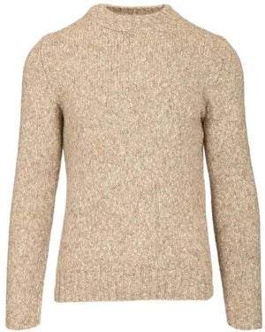 Al Duca d'Aosta Chunky-Knit Crew-Neck Jumper - Natural