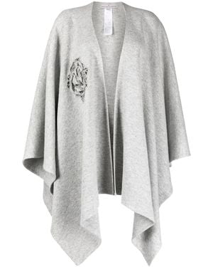 Ermanno Scervino フローラルアップリケ ロングカーディガン - ホワイト