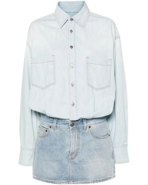 Haikure Tatum Denim Shirtdress - Blue