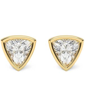 Diamond Essentials Lab-Grown Diamond Trillion-Cut Earrings - Metallic