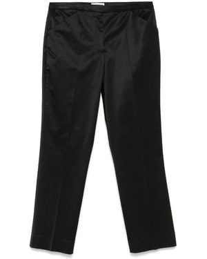 TOTEME Straight Cropped Trousers - Black