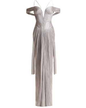 Maria Lucia Hohan Abendkleid Mit Schlitz - Weiß