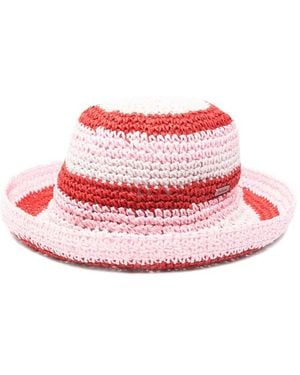 Barbour Striped-Pattern Hat - Pink