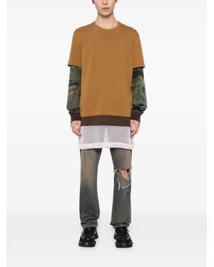 Givenchy Embroidered-Logo Layered T-Shirt - Brown