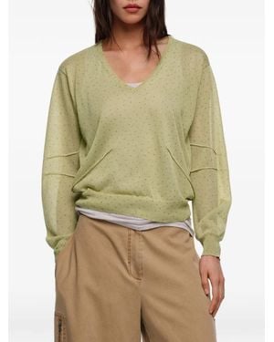 Bimba Y Lola V-Neck Top - Green