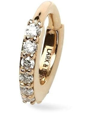 Lark & Berry 14Kt Small Modernist Diamond Hoop Earring - Metallic