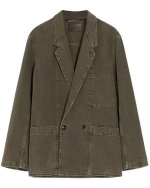 Lemaire Blazer Con Doble Botonadura Y Bolsillo De Parche - Verde