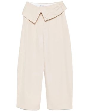 JW Anderson フォールドオーバー ワイドパンツ - ナチュラル